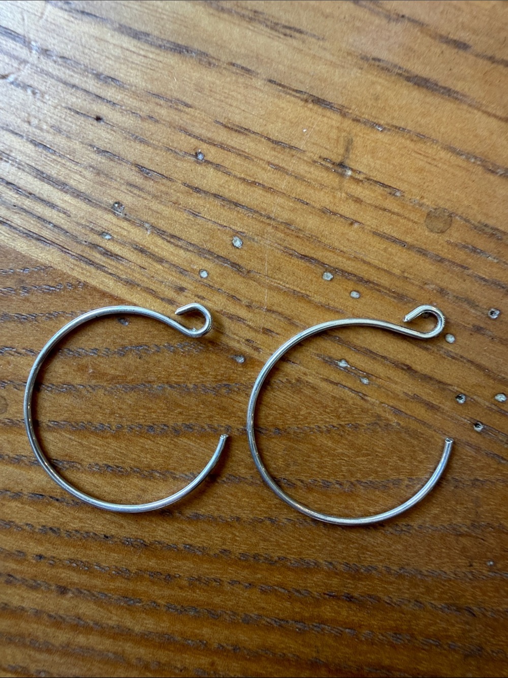 Simple Silver Open Hoop Earrings